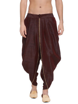 Vastramay - Men Burgundy Dhoti