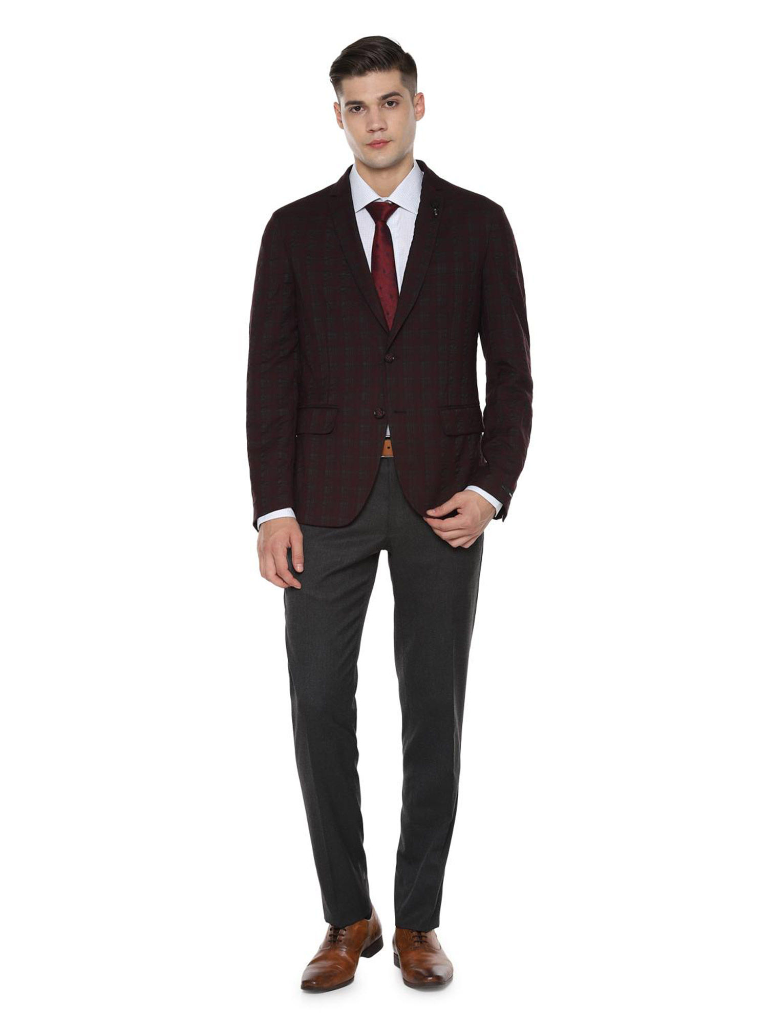 Buy Van Heusen Maroon Blazer 