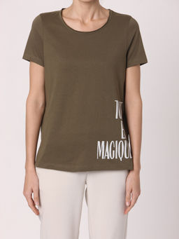 VERO MODA - Green Printed T-Shirt