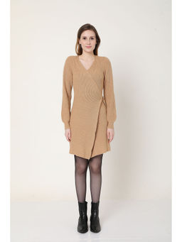 VERO MODA - Brown Solid Shift Dresses
