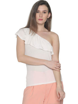 VERO MODA - White Ruffled Top