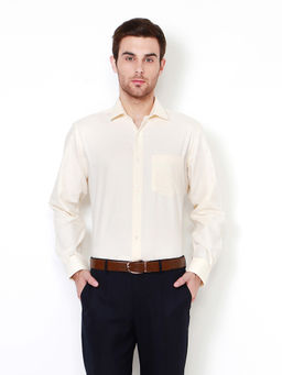 Van Heusen - Cream Solid Shirt