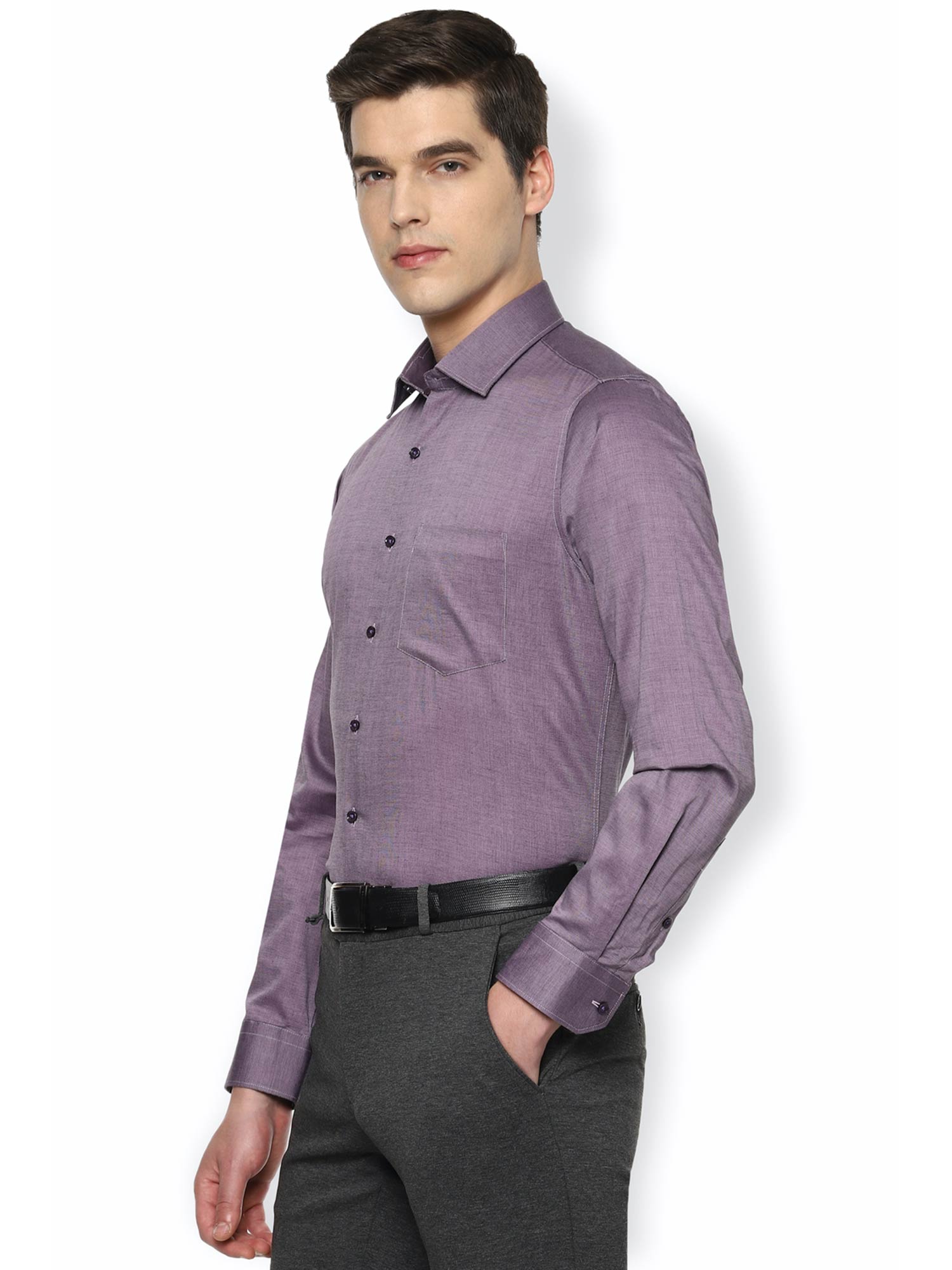 Buy Van Heusen Purple Shirt Online 