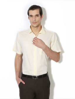 Van Heusen - Cream Solid Shirt