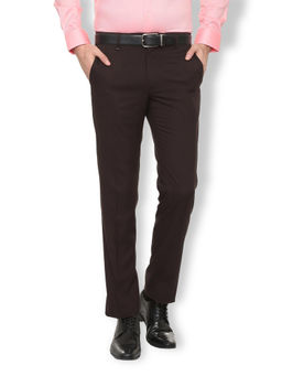 Van Heusen - Brown Solid Trouser