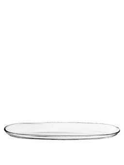 Vidivi - Glass, Fenice Oval Plate 30 x 9.5 cm, Dishwasher safe, Made in Italy