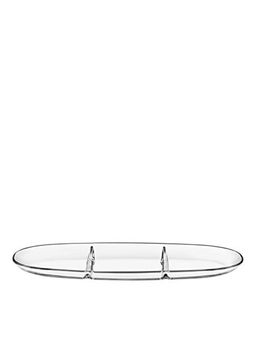 Vidivi - Glass, Fenice 3 Part Dish, Dishwasher safe, Made in Italy