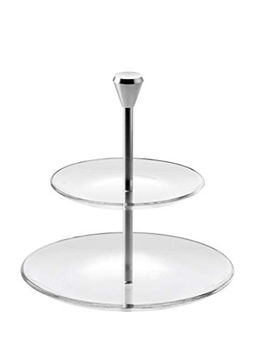 Vidivi - Glass, Full Moon 2 Tired Plate, Dishwasher safe, Made in Italy