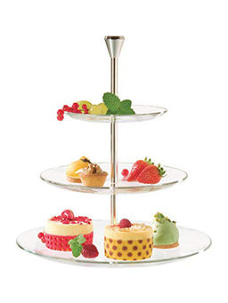 Vidivi - Glass, Full Moon 3 Tired Plate, Dishwasher safe, Made in Italy