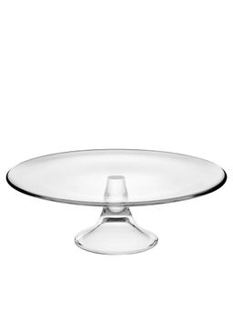 Vidivi - Glass, Banquet Footed Plate, 28 cm, Dishwasher safe, Made in Italy