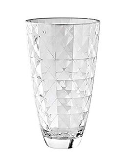 Vidivi - Crystal Clear High Brilliance Glass Carre Flower Vase Large Made in Italy