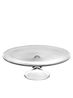 Vidivi - Glass, Prisma Footed Plate 33 cm, Dishwasher safe, Made in Italy