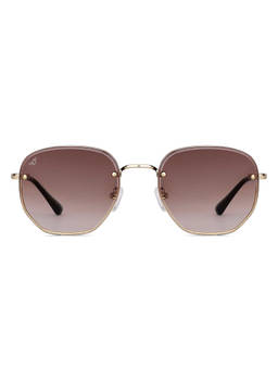 Vincent Chase - by Lenskart Brown Hexagonal Sunglasses UV Protected For Men & Women Large -VC S13843
