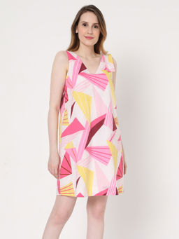 VERO MODA - Beige Printed Dresses