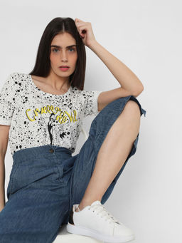 VERO MODA - White Regular Printed T-shirt