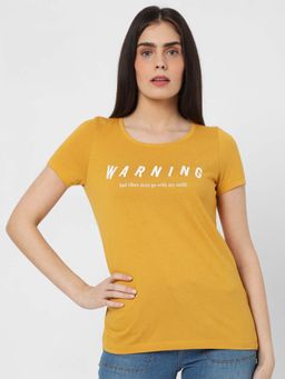 VERO MODA - Mustard Regular T-Shirt