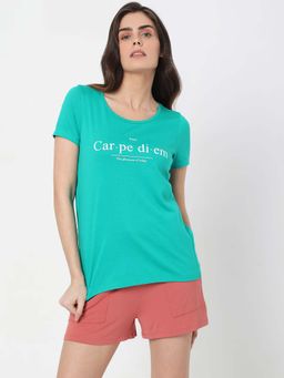 VERO MODA - Green Regular T-Shirt