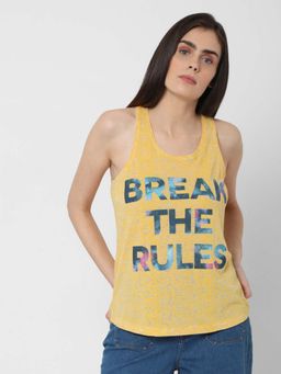 VERO MODA - Yellow Regular T-Shirt