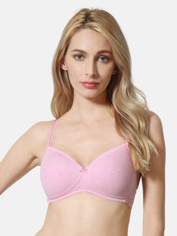 Van Heusen Woman Lingerie and Athleisure - Van Heusen Women Antibacterial & Wireless Bra - Pink Melange