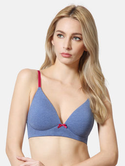 Van Heusen Woman Lingerie and Athleisure - Van Heusen Women Antibacterial & Padded Bra - Denim Melange