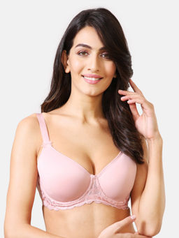 Van Heusen Woman Lingerie and Athleisure - Van Heusen Women Ultra Light Cups & Padded Spacer Cup Bra - Silver Pink