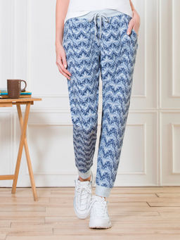 Van Heusen Woman Lingerie and Athleisure - Printed Joggers - Blue