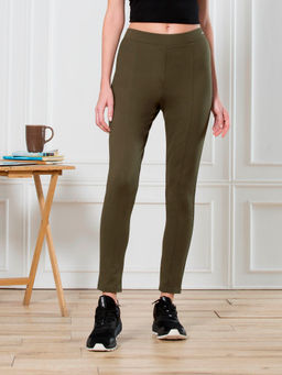 Van Heusen Woman Lingerie and Athleisure - Treggings Style Number-66306 - Olive Night