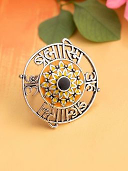 Voylla - Aham Brahmasmi Inscription Round Statement Ring