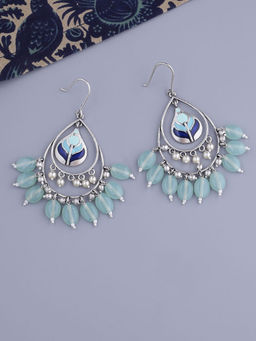 Voylla - Bagh E Fiza Green Beads Earrings