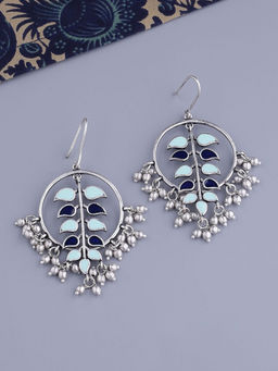 Voylla - Multi-Colour Bagh E Fiza Hoop Style Earrings