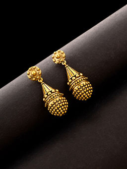 Voylla - Rava Ball Oxidized Drop Earrings