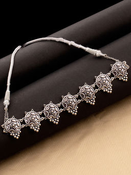Voylla - Rava Ball Oxidized Statement Choker Necklace