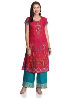 Biba - Pink Printed Kurta