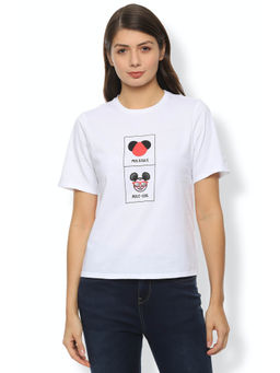 Van Heusen - Printed White T-Shirt