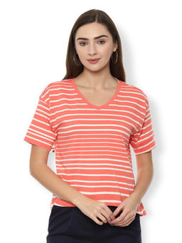 Van Heusen - Orange Stripes T-Shirt