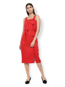 Van Heusen - Red Solid Dress