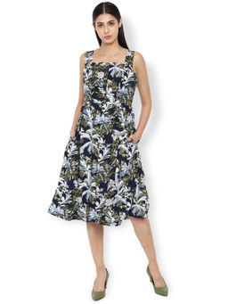 Van Heusen - Navy Blue Printed Dress