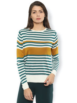 Van Heusen - White Stripes Sweater