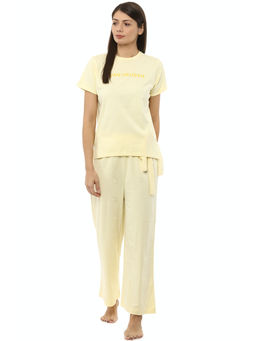 Van Heusen - Yellow T-Shirt And Pant (set Of 2)