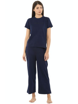 Van Heusen - Navy T-Shirt And Pant (set Of 2)