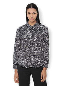 Van Heusen - Navy Blue Printed Shirt