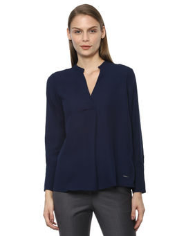 Van Heusen - Navy Blue Long Sleeves Shirt