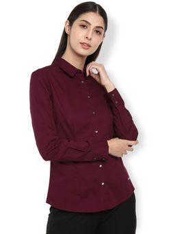 Van Heusen - Maroon Solid Shirt
