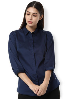 Van Heusen - Navy Blue Solid Shirt