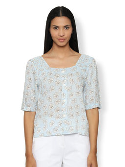 Van Heusen - Light Blue Floral Top