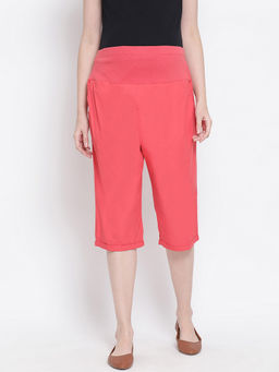 Oxolloxo - Elasticated Maternity Culottes - Red