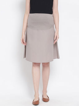 Oxolloxo - Grey Elasticated Maternity Skirt - Grey