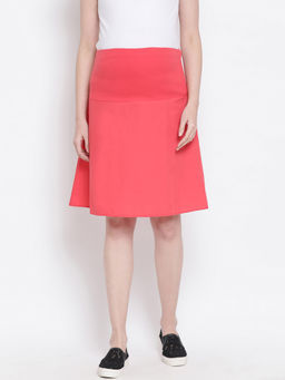 Oxolloxo - Elasticated Maternity Skirt - Red
