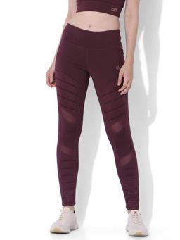 Silvertraq - Women Biker Moto Leggings - Purple