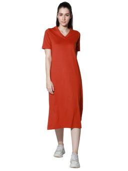 Silvertraq - Women Petra V-neck Dress - Red